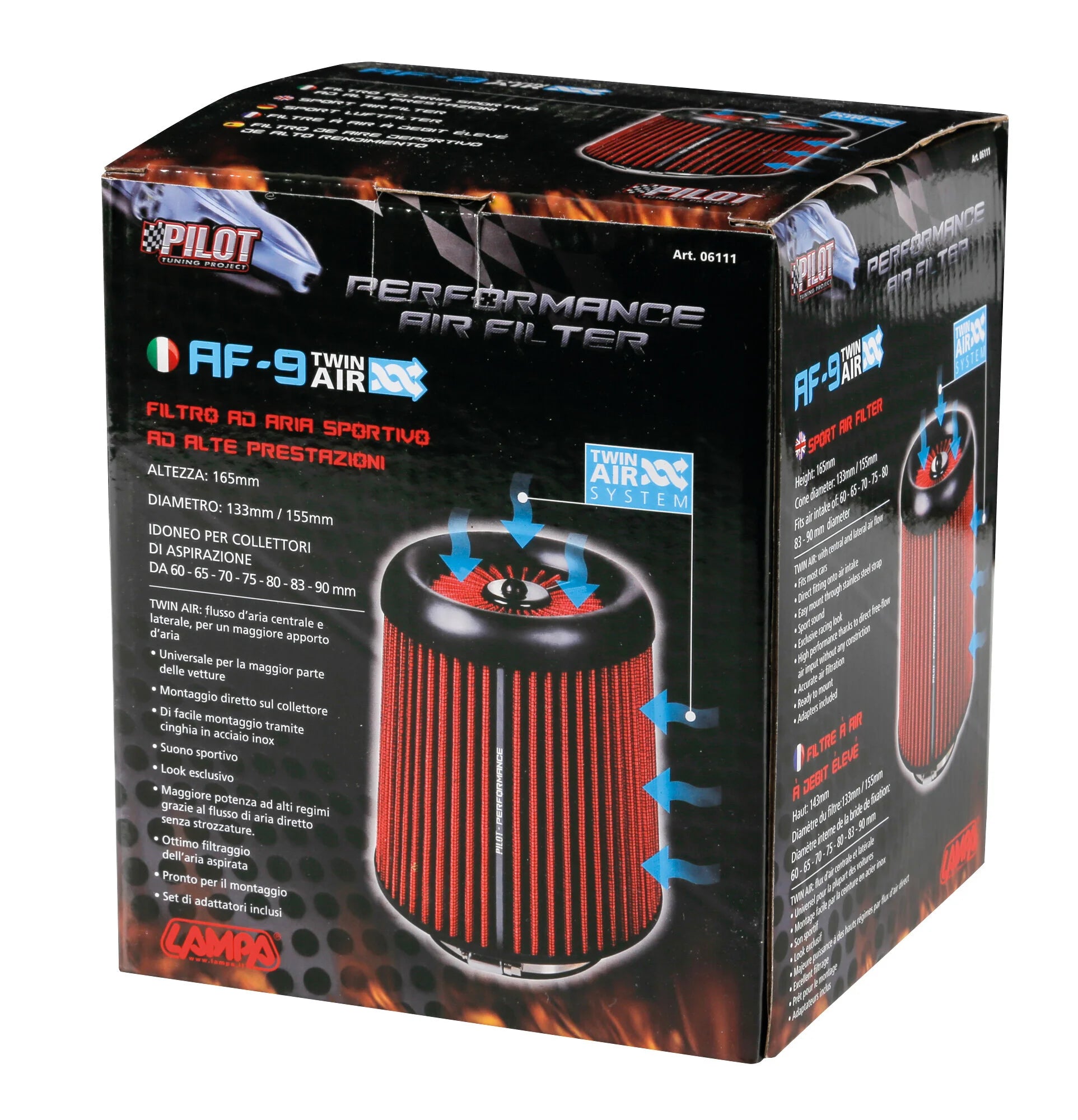 AF-9, Filtro aria conico