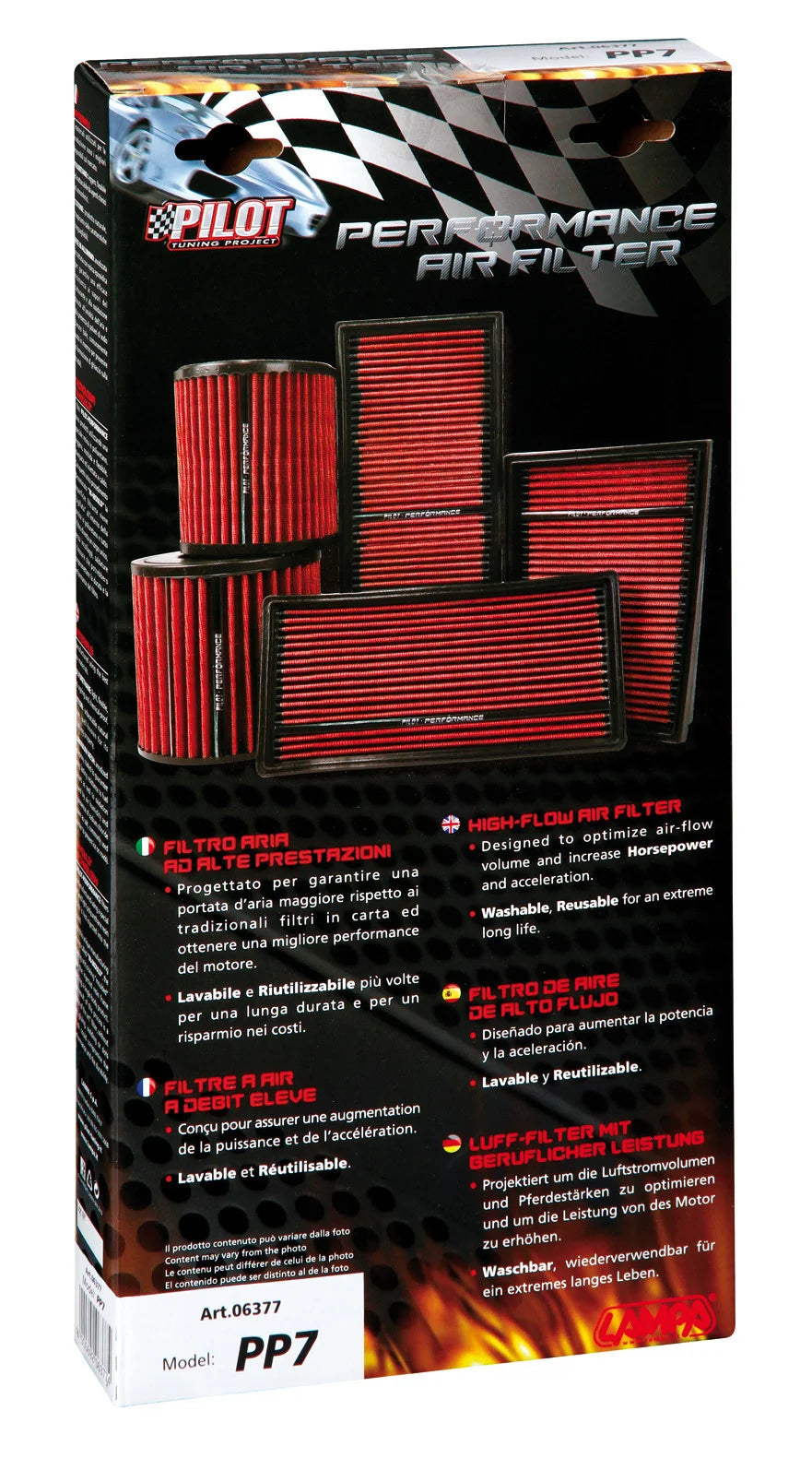 Filtro aria Pilot Performance PP7