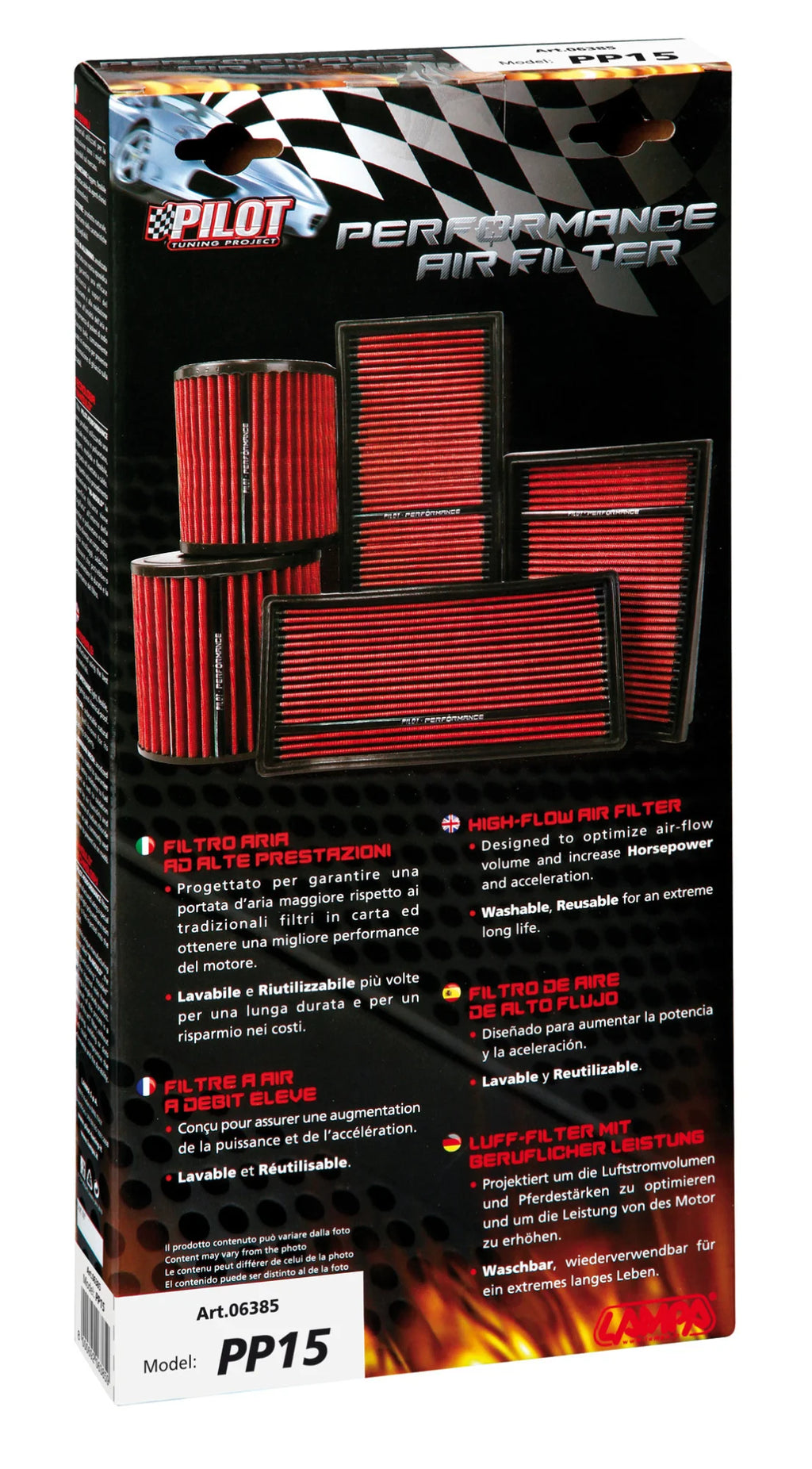 Filtro aria Pilot Performance PP15