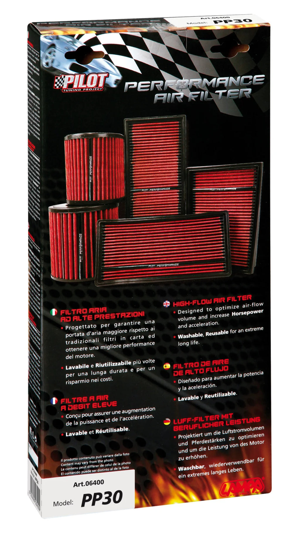 Filtro aria Pilot Performance PP30