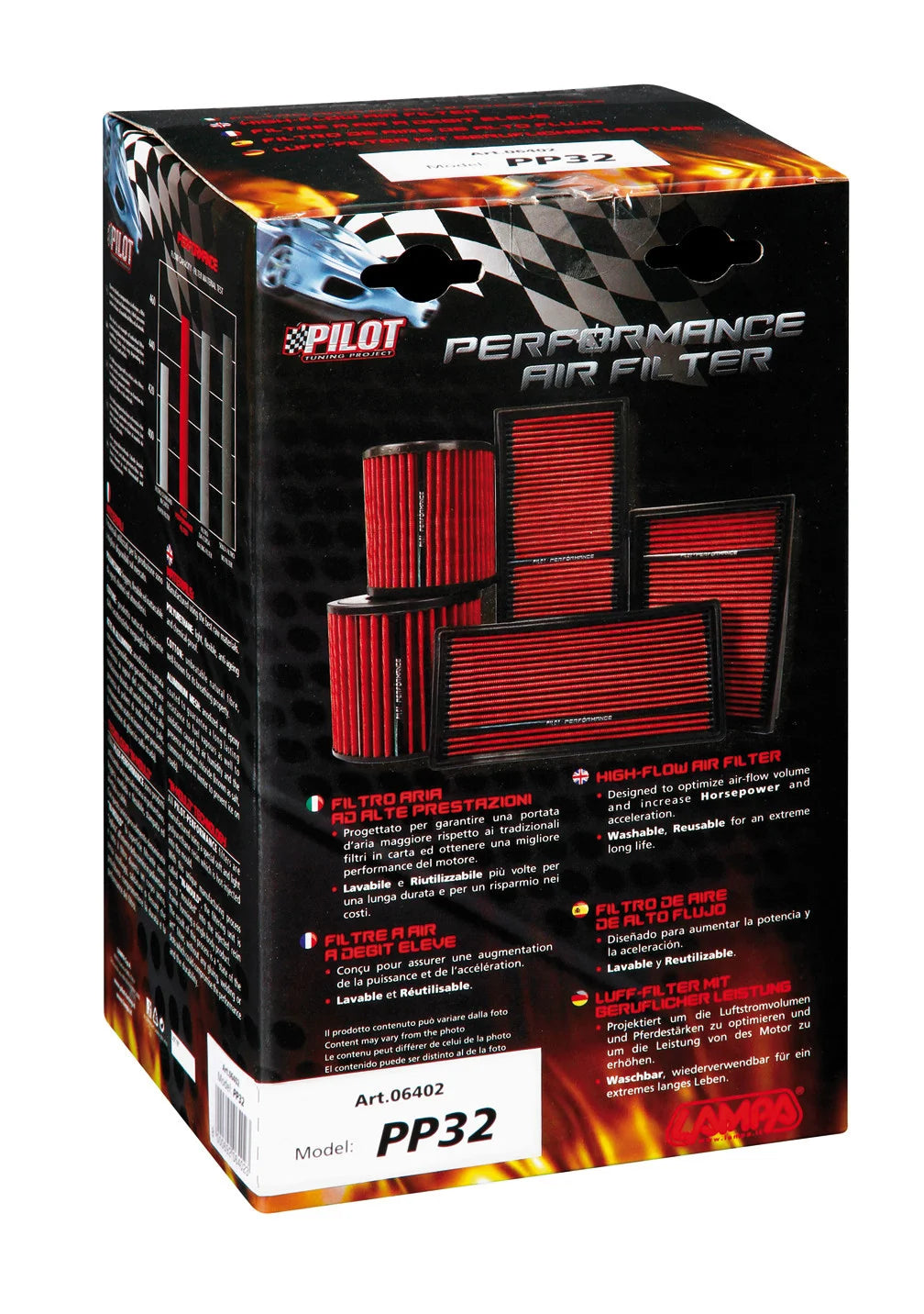 Filtro aria Pilot Performance PP32