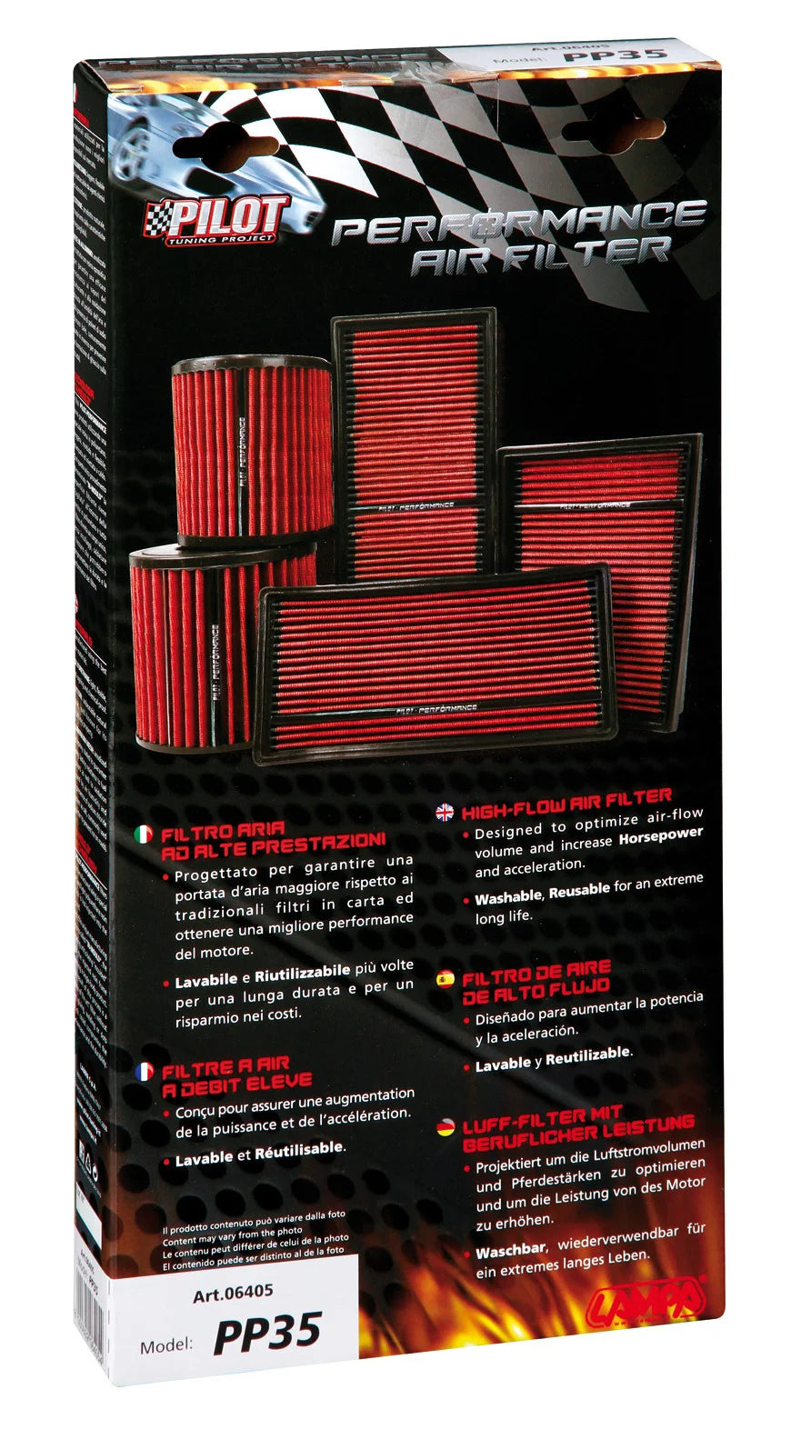 Filtro aria Pilot Performance PP35