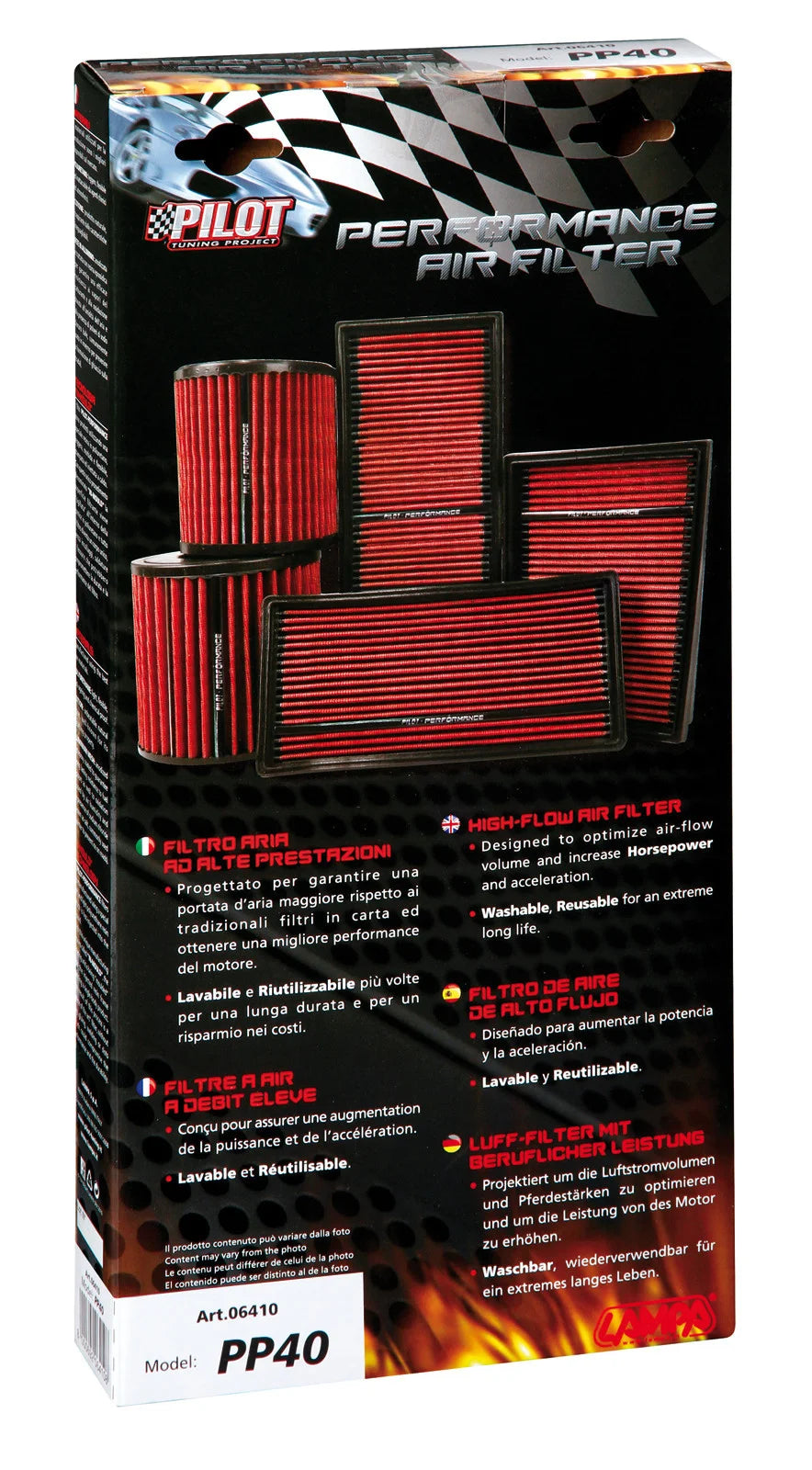 Filtro aria Pilot Performance PP40