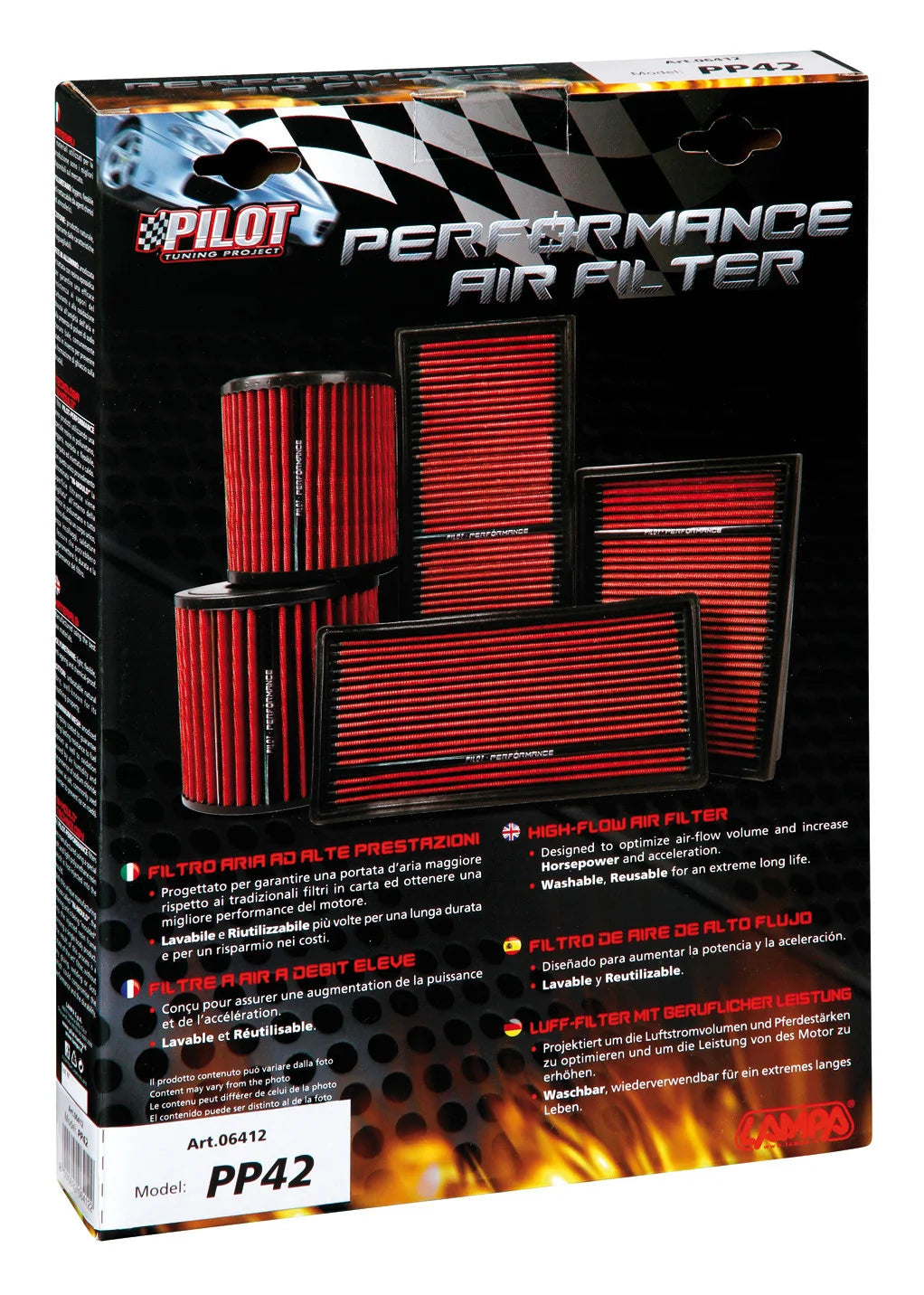 Filtro aria Pilot Performance PP42