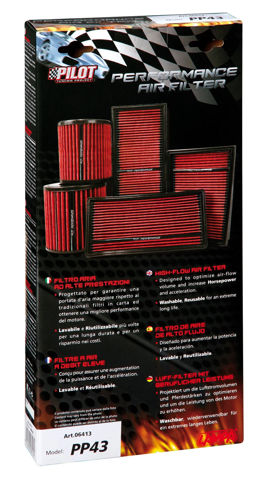 Filtro aria Pilot Performance PP43