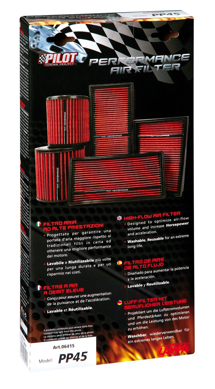 Filtro aria Pilot Performance PP45