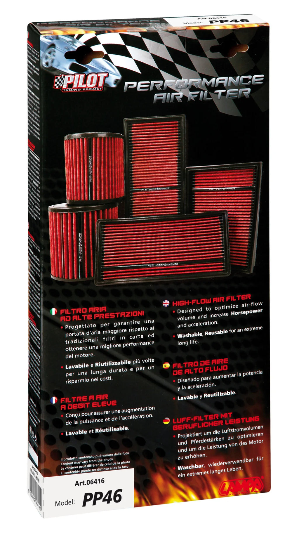 Filtro aria Pilot Performance PP46