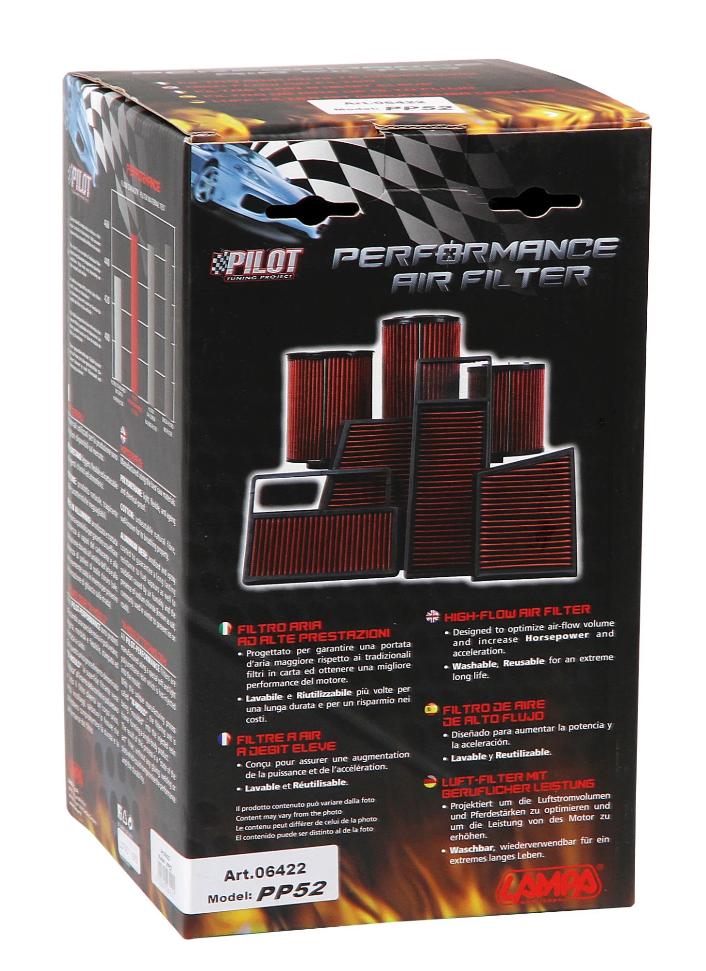 Filtro aria Pilot Performance PP52