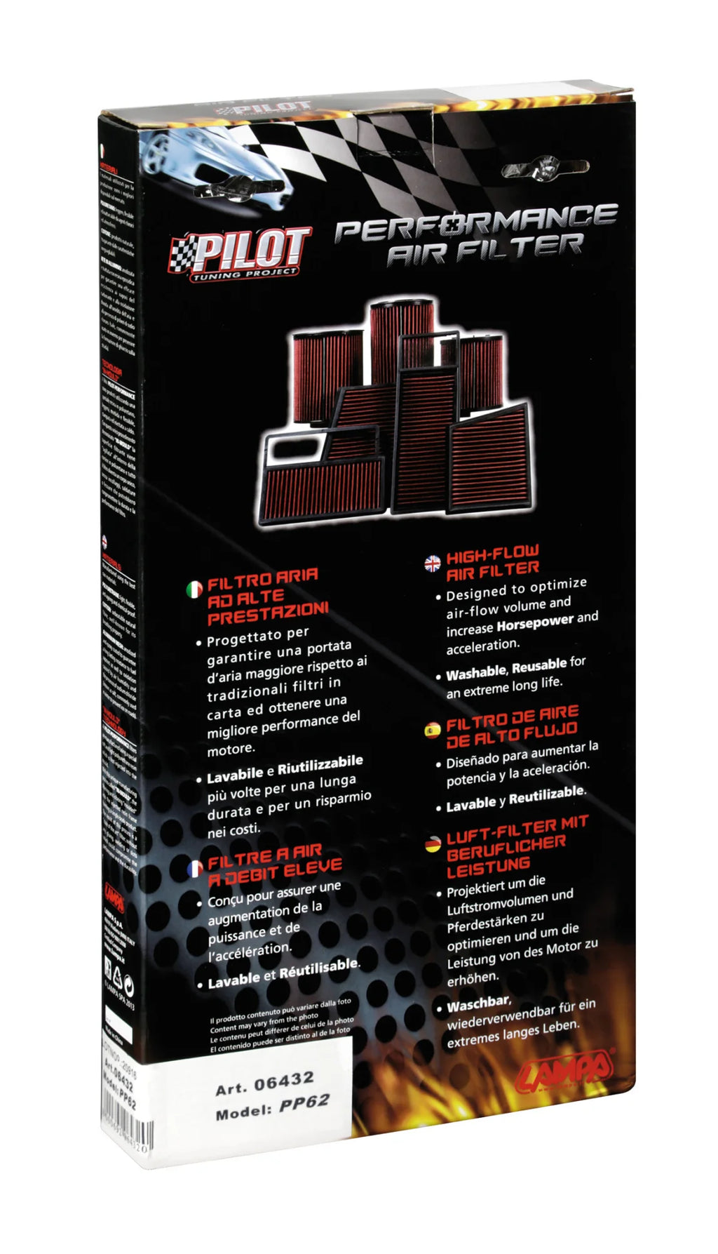 Filtro aria Pilot Performance PP62