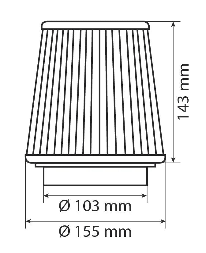 Pilot Performance AF-8, Filtro aria conico