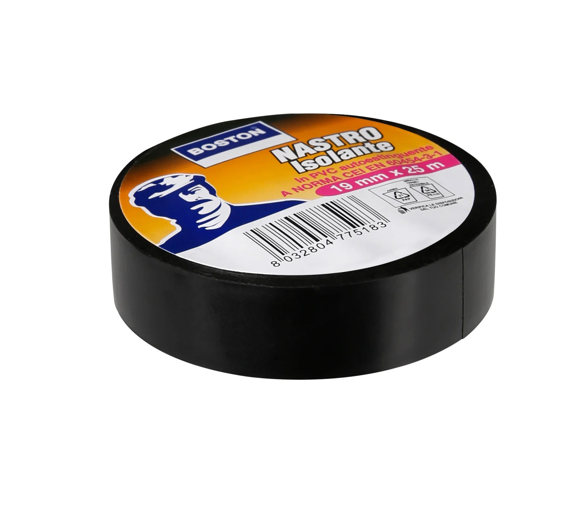 Pro-Tape, nastro isolante professionale - 19 mm x 25 m [Confezione da 8]