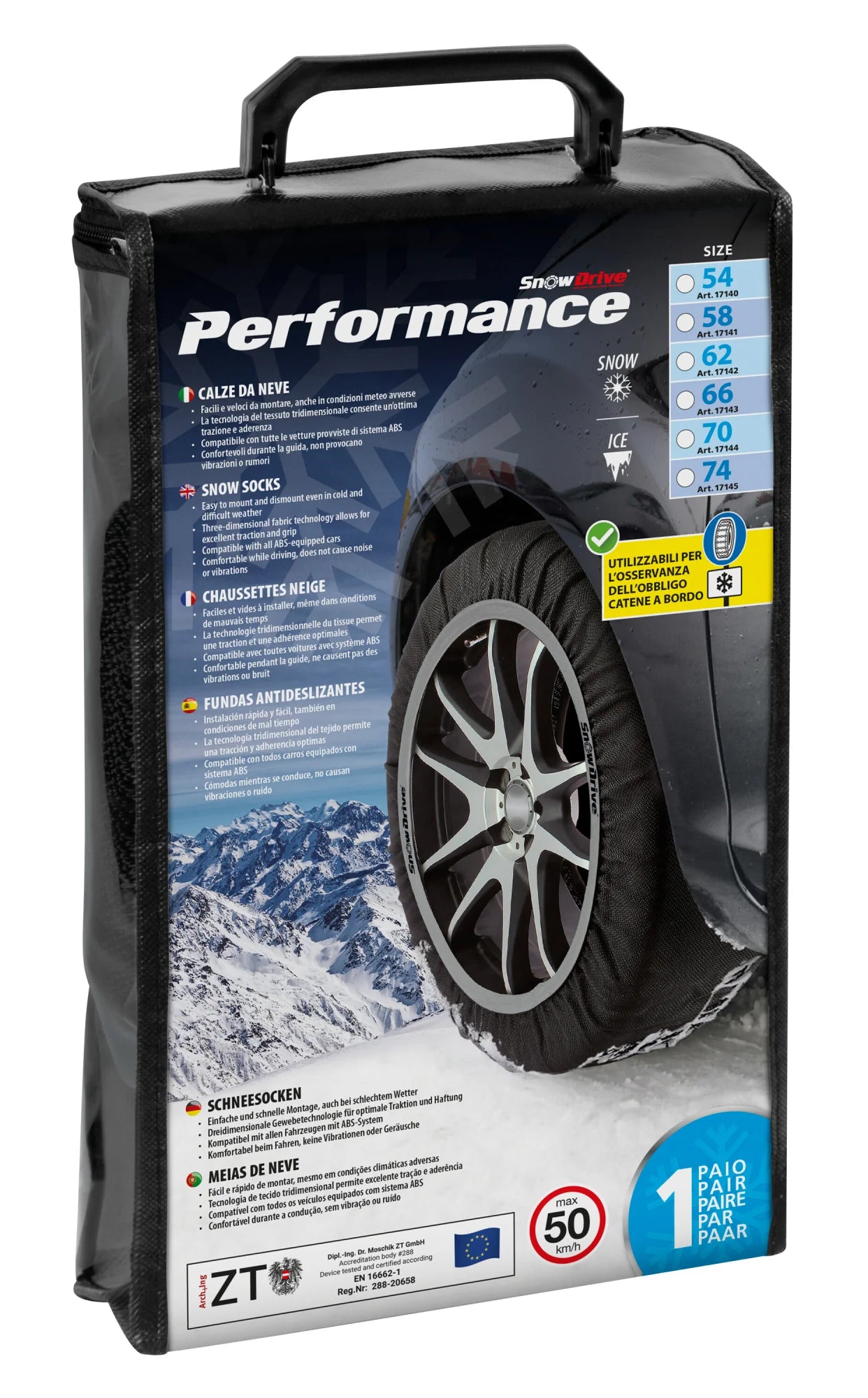 Performance, coppia di calze da neve per auto - SD74