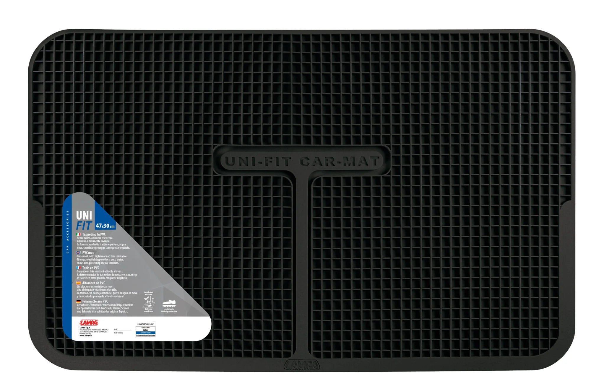 Uni-Fit, tappetino in pvc - Nero