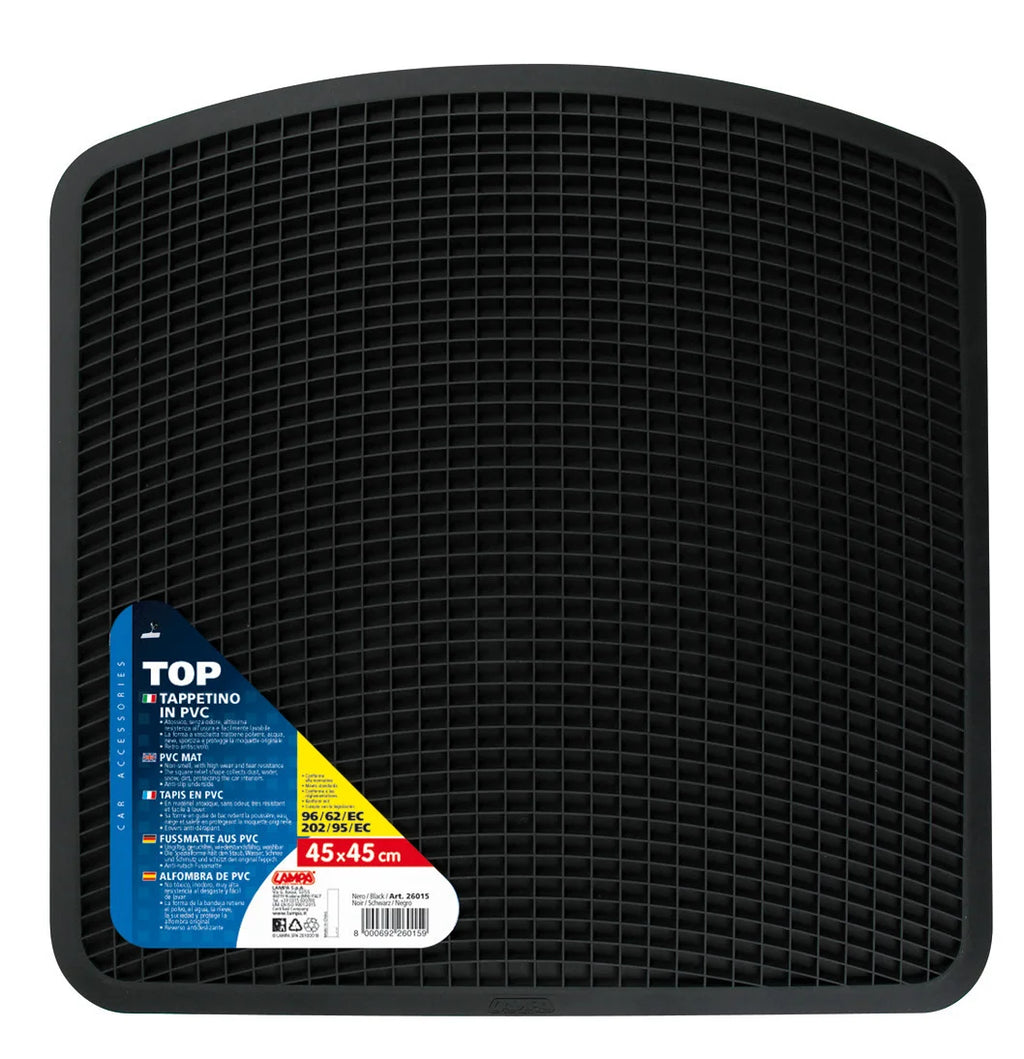 Top, tappetino in pvc - Nero