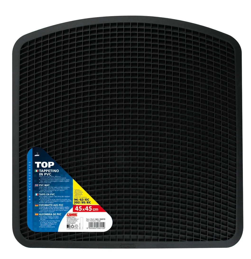 Top, tappetino in pvc - Nero