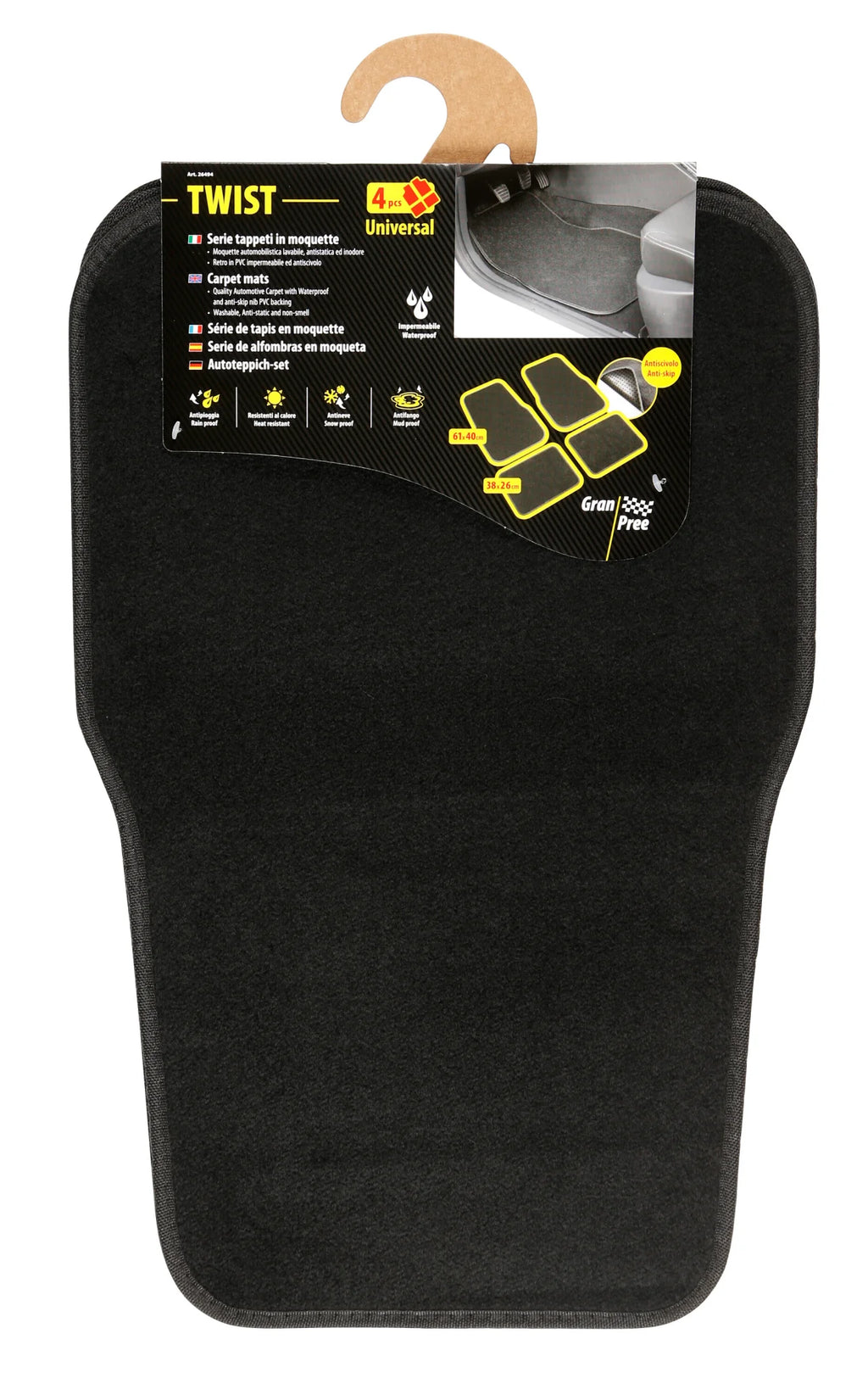 Twist, serie tappeti in moquette universali, 4 pz