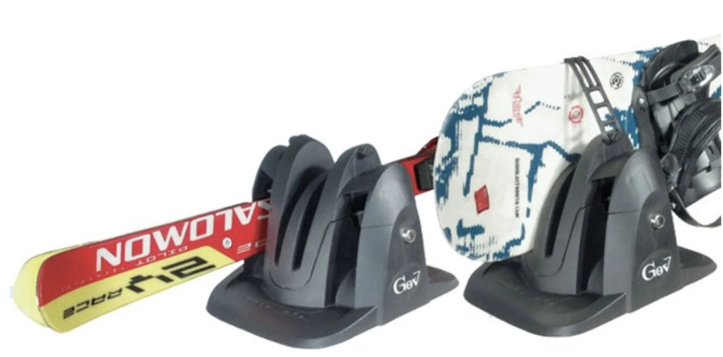 Portasci magnetico Shark - Piastre 24x30 cm - Per 2 paia di sci o 2 snowboard