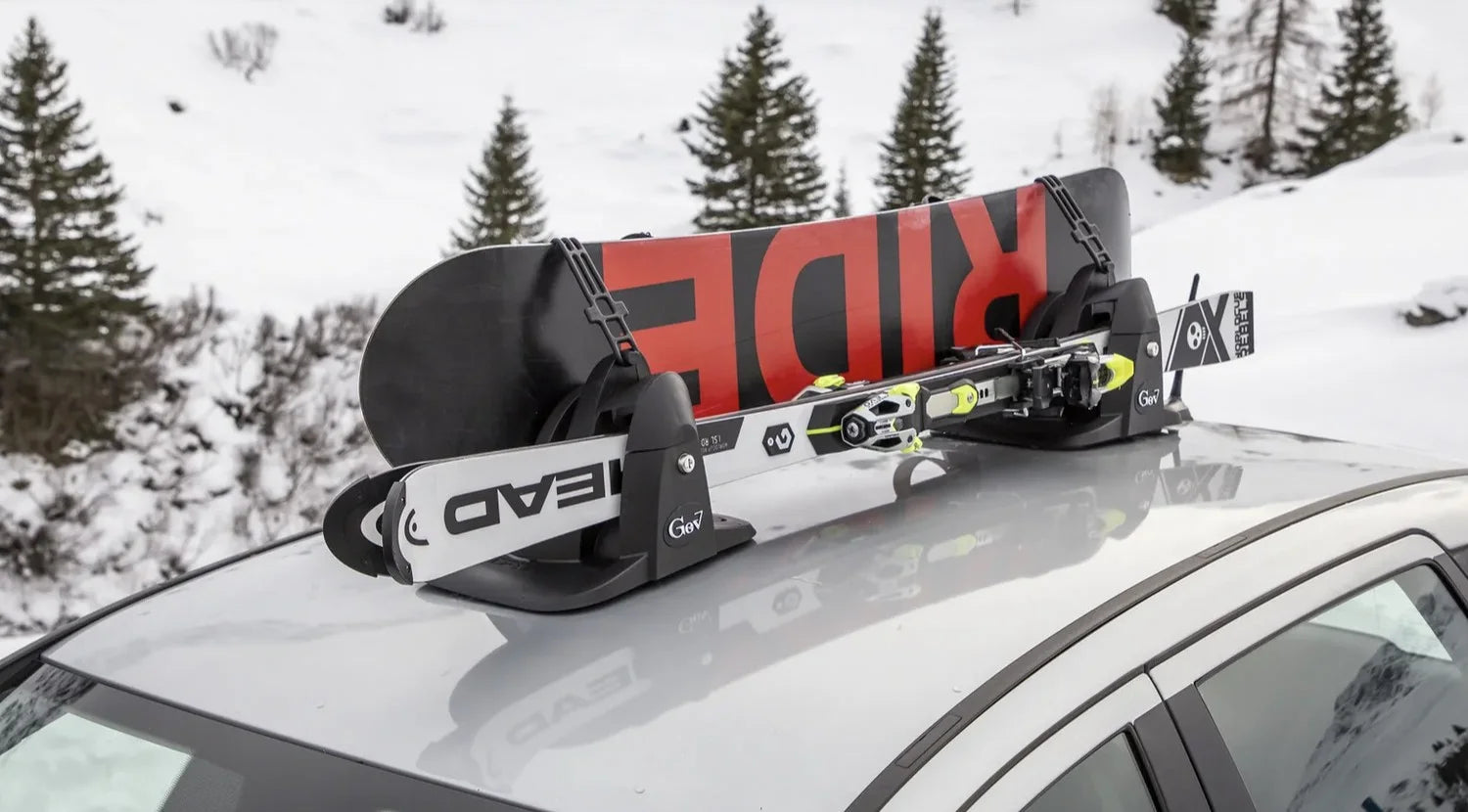 Portasci magnetico Shark - Piastre 24x30 cm - Per 2 paia di sci o 2 snowboard