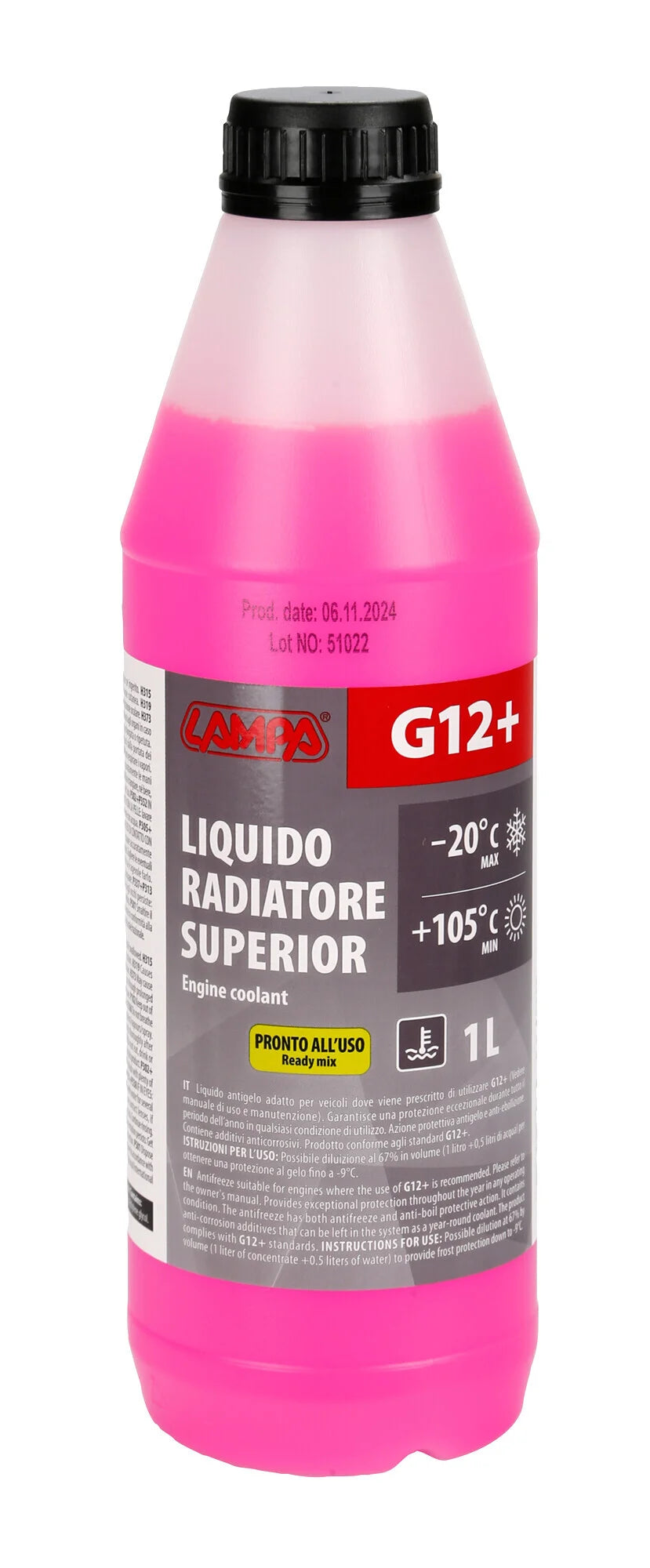 Superior-Rosso G12+, liquido antigelo radiatore (-20°C) - 1 L