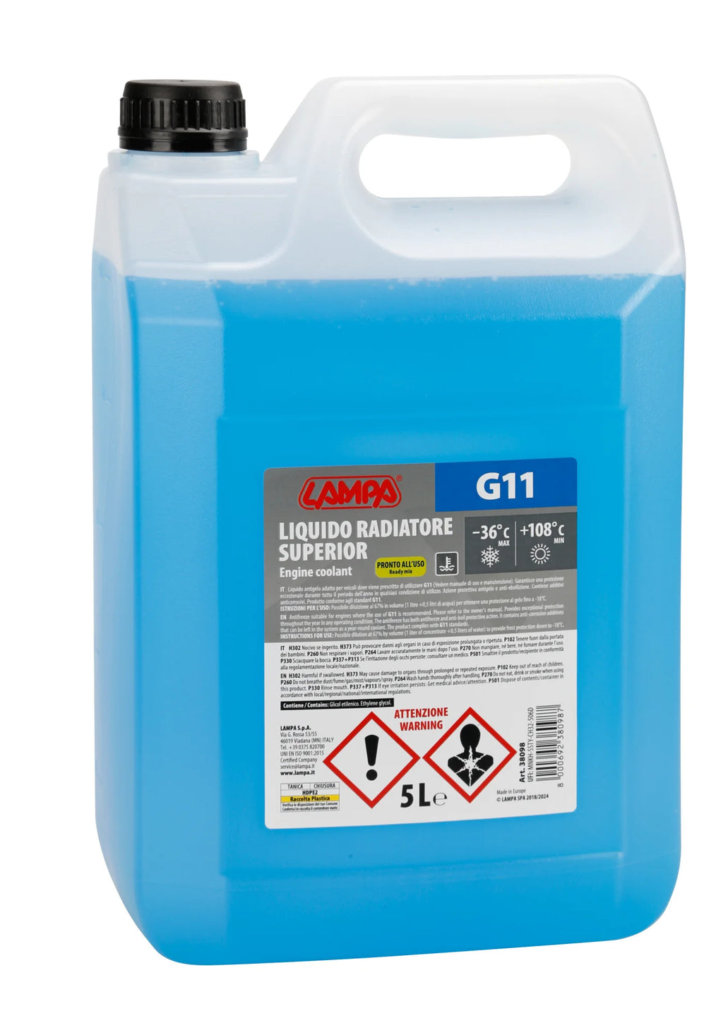 Superior-Blu G11, liquido antigelo radiatore (-36°C) - 5 L