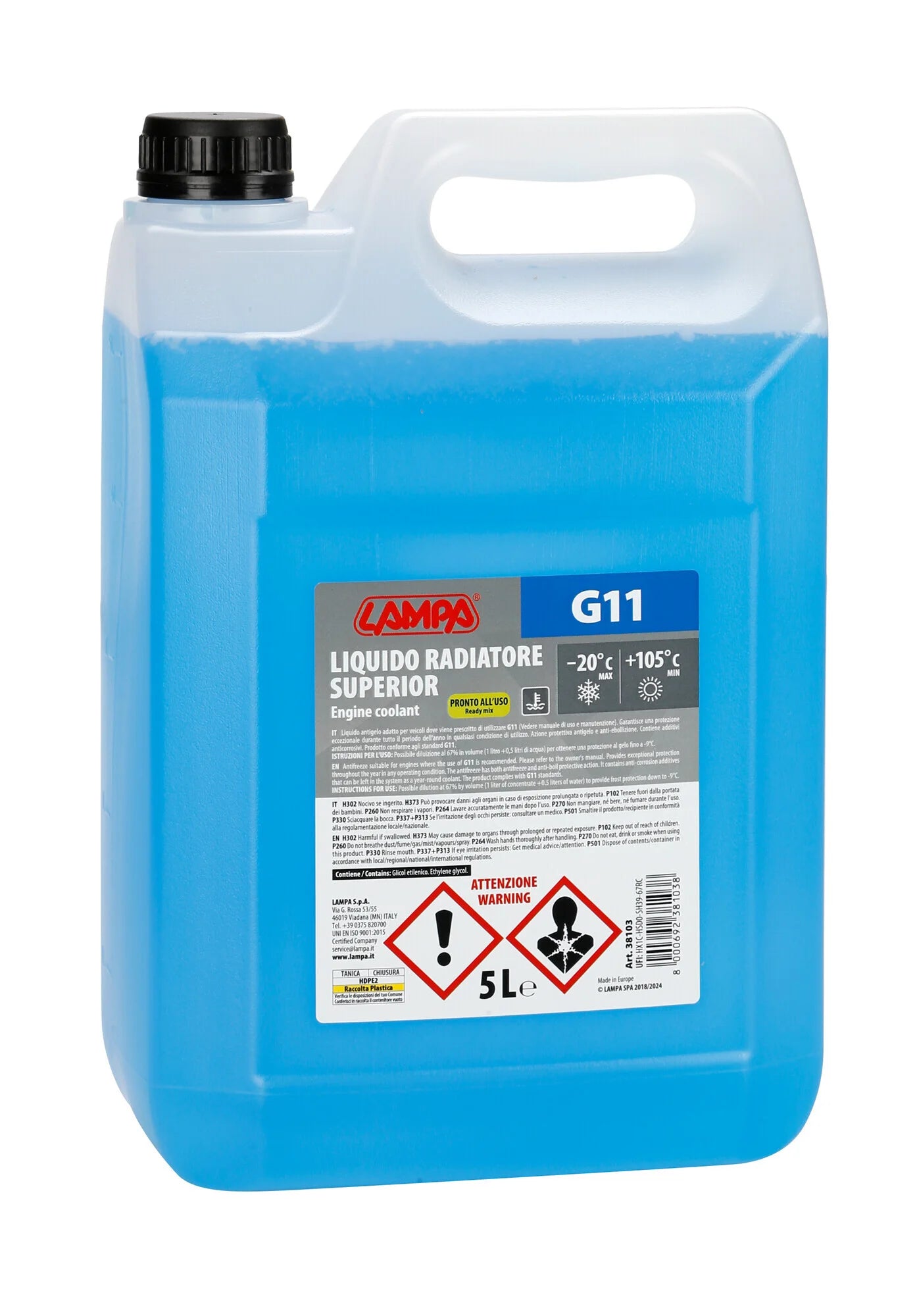 Superior-Blu G11 liquido antigelo radiatore (-20°C) - 5 L