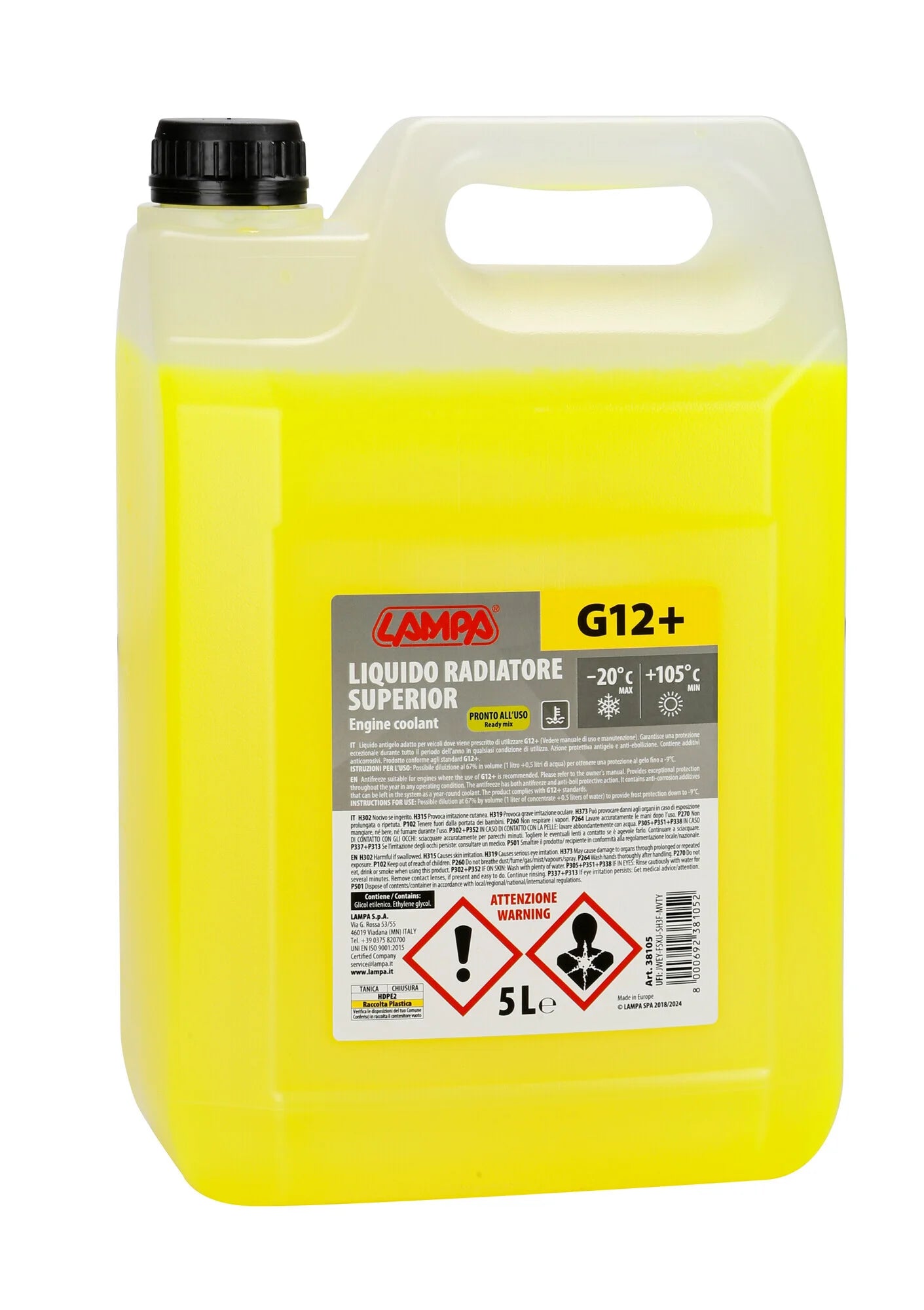 Superior-Giallo G12+, liquido antigelo radiatore (-20°C) - 5 L