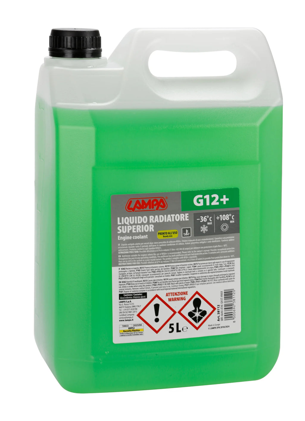 Superior-Verde G12+, liquido antigelo radiatore (-36°C) - 5 L