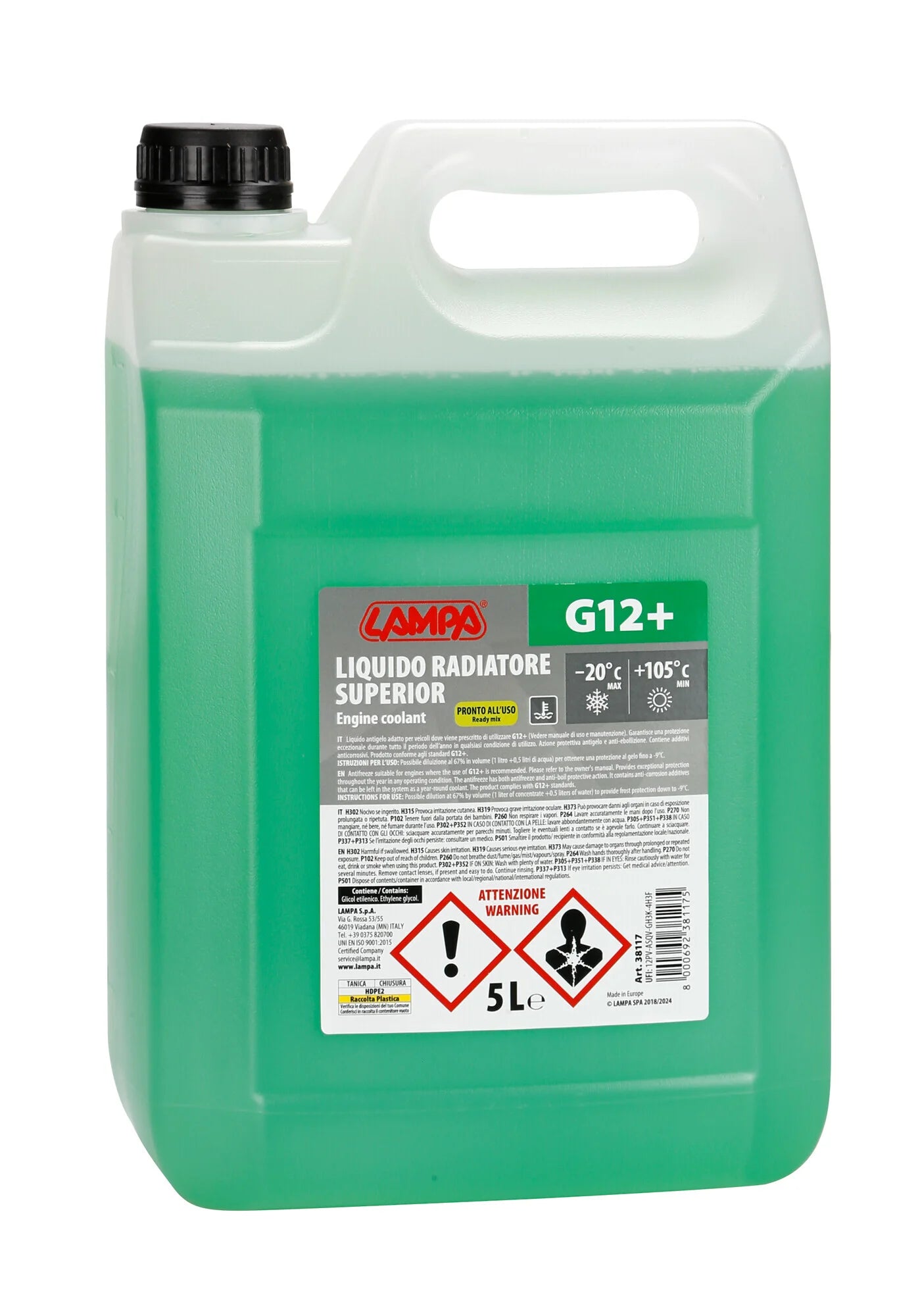 Superior-Verde G12+, liquido antigelo radiatore (-20°C) - 5 L
