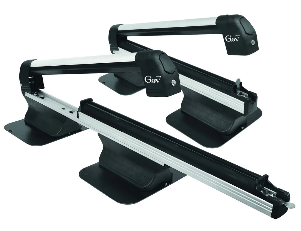 Portasci magnetico scorrevole Bora - Con Chiave - 5 paia di sci o 2 snowboard