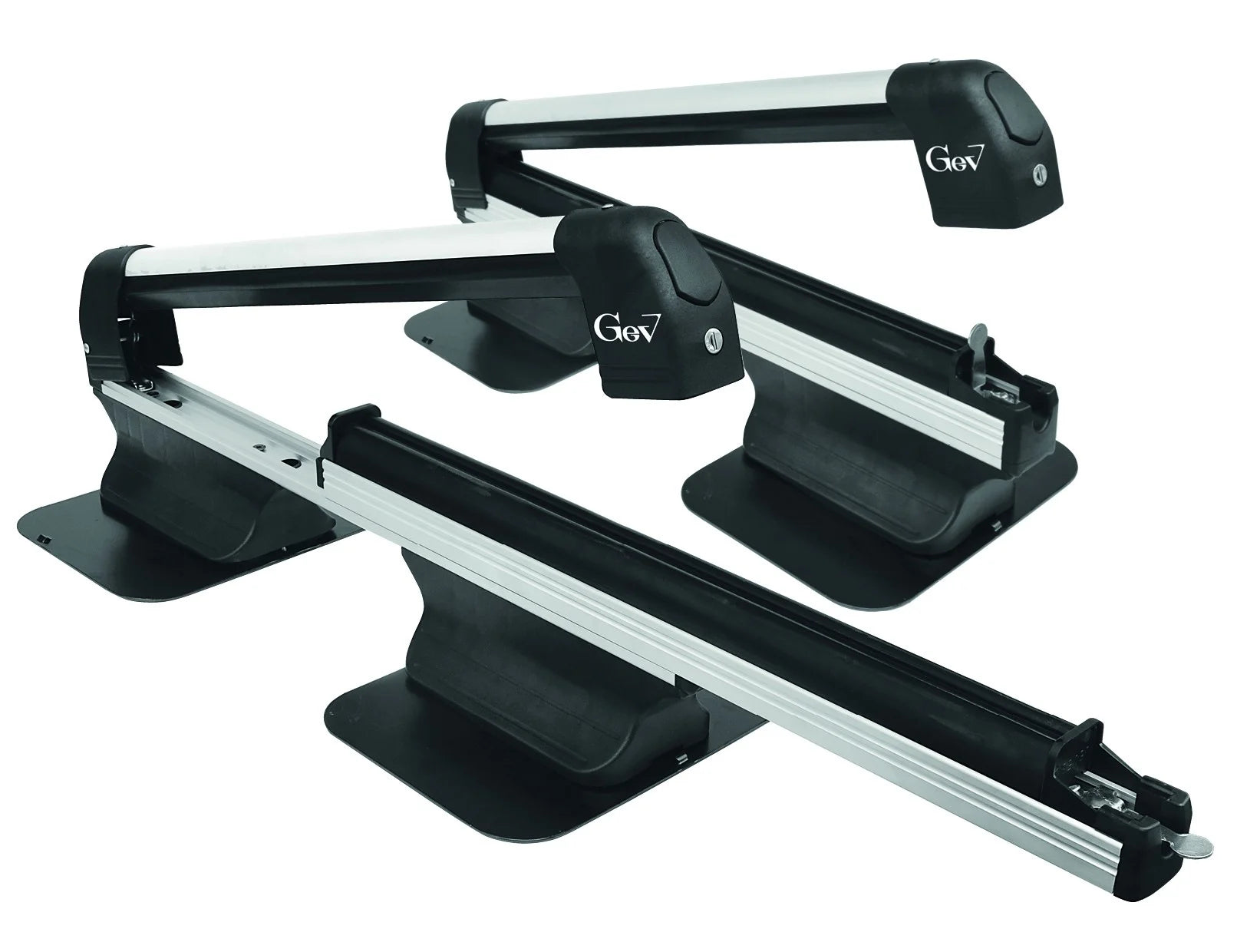 Portasci magnetico scorrevole Bora - Con Chiave - 5 paia di sci o 2 snowboard