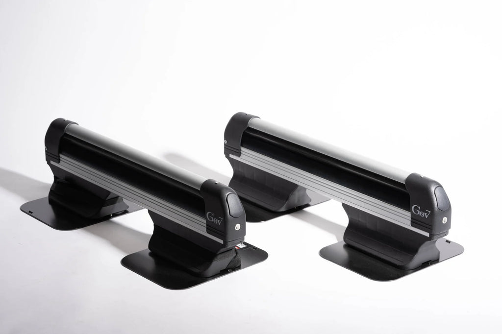 Portasci magnetico scorrevole Bora - Con Chiave - 5 paia di sci o 2 snowboard