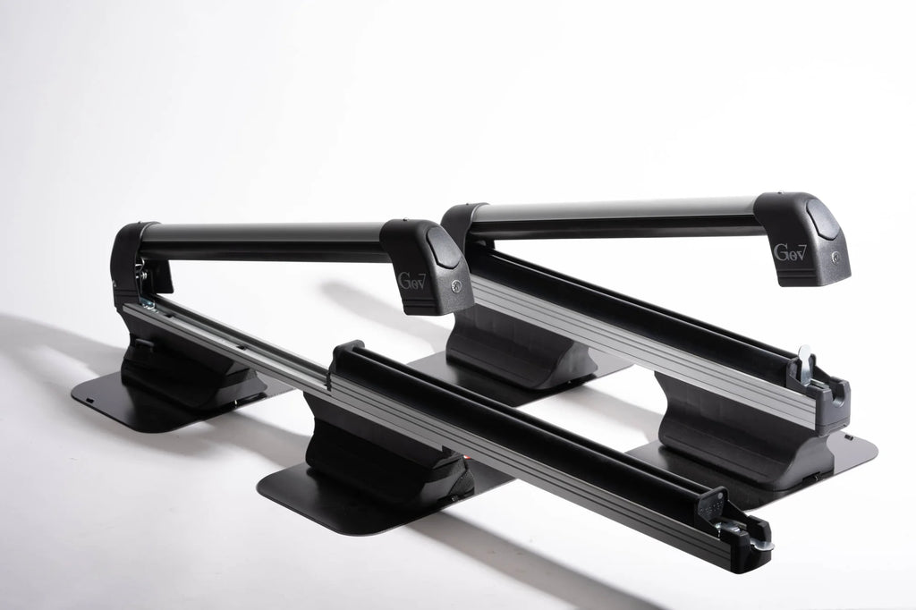 Portasci magnetico scorrevole Bora - Con Chiave - 5 paia di sci o 2 snowboard