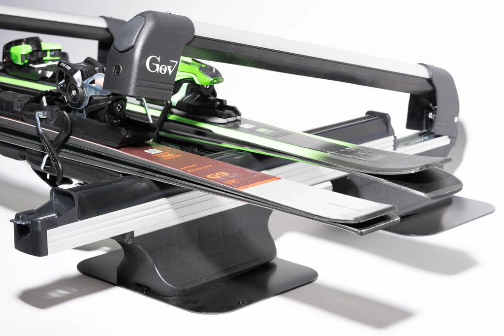 Portasci magnetico scorrevole Bora - Con Chiave - 5 paia di sci o 2 snowboard