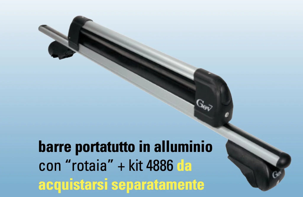 Portasci da barra XL - Con Chiave - Per 6 paia di sci o 4 snowboard