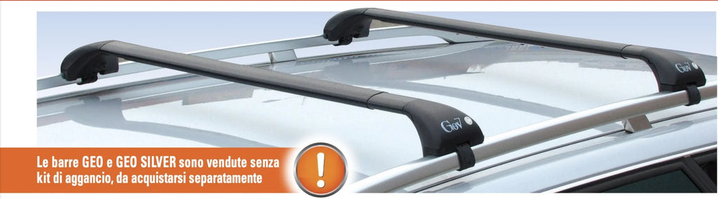 Barre portatutto auto Geo - Attacchi Esclusi - Compatibilità in descrizione