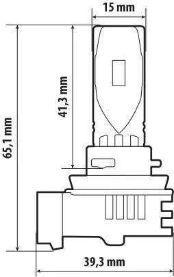 12V Halo Led Alien Series Quick-Fit - (H11) - 35W - PGJ19-2 - 1 pz  - Scatola