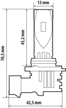 12V Halo Led Alien Series Quick-Fit - (HB4 9006) - 35W - P22d - 1 pz  - Scatola