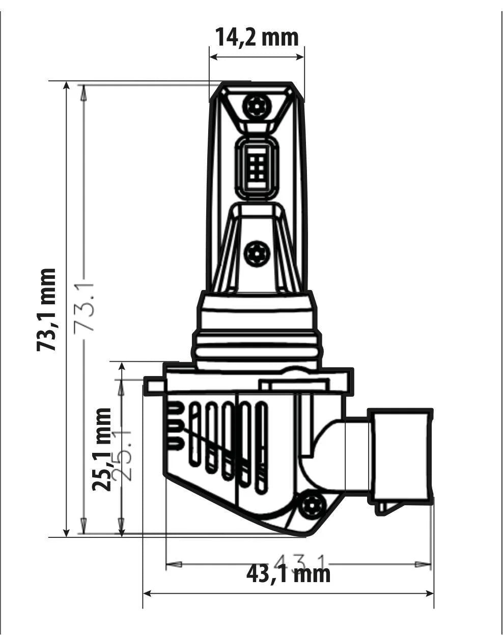 12V Halo Led Cyber Series Quick-Fit - (HB3-HB4) - 36W - P20d/P22d - 1 pz  - Scatola