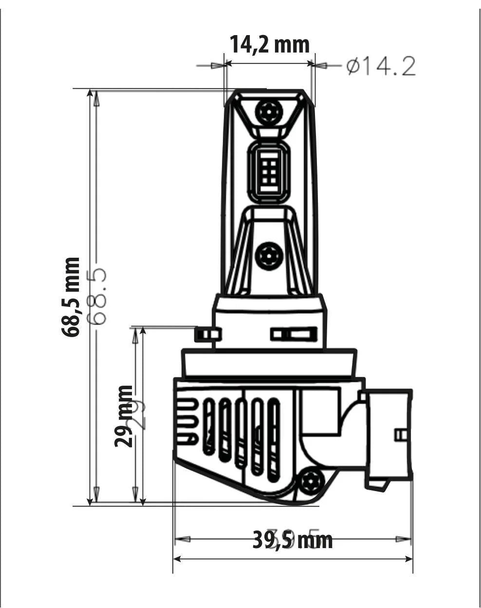 12V Halo Led Cyber Series Quick-Fit - (H11) - 36W - PGJ19-2 - 1 pz  - Scatola