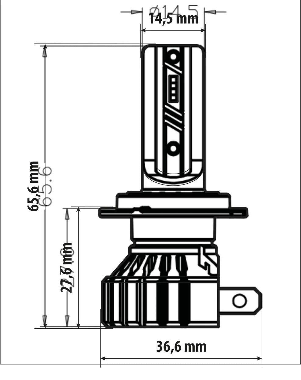 12V Halo Led Hyper Series Quick-Fit - (H7) - 15W - PX26d - 1 pz  - Scatola