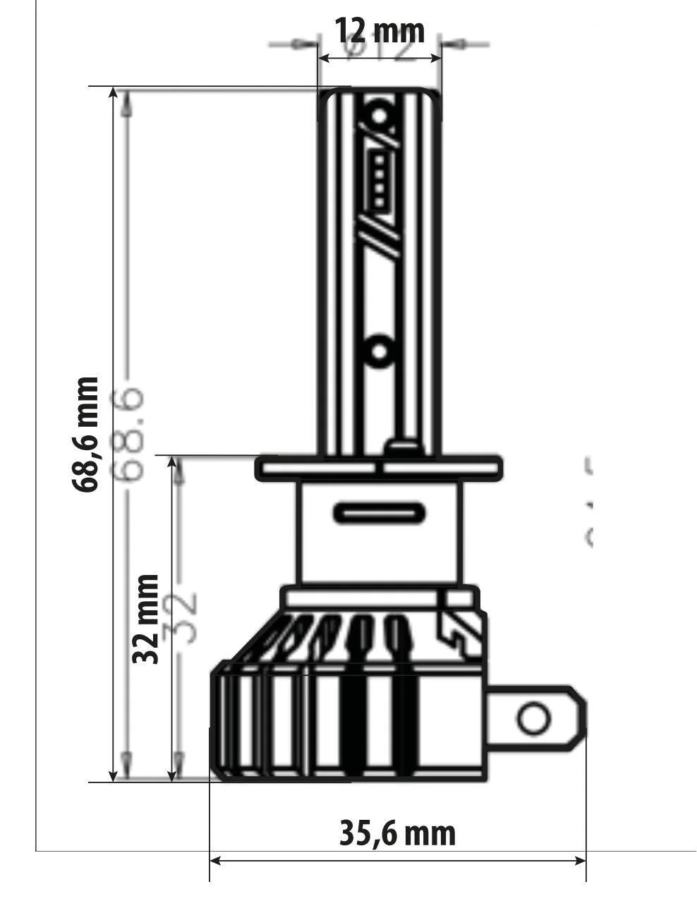 12V Halo Led Hyper Series Quick-Fit - (H1) - 15W - P14,5s - 1 pz  - Scatola