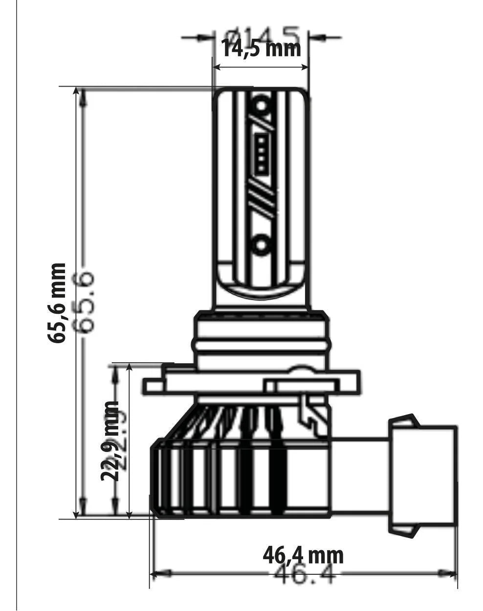 12V Halo Led Hyper Series Quick-Fit - (HB4) - 15W - P22d - 1 pz  - Scatola