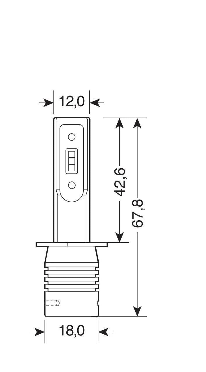 12/24V Halo Led Serie 11 Quick-Fit - (H1) - 15W - P14,5s - 2 pz  - Scatola