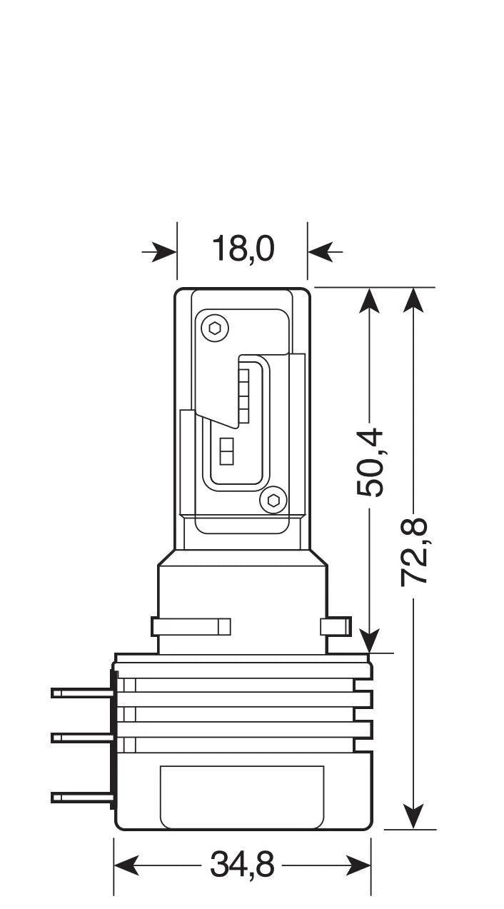 12/24V Halo Led Serie 11 Quick-Fit - (H15) - 15W - PGJ23t-1 - 2 pz  - Scatola