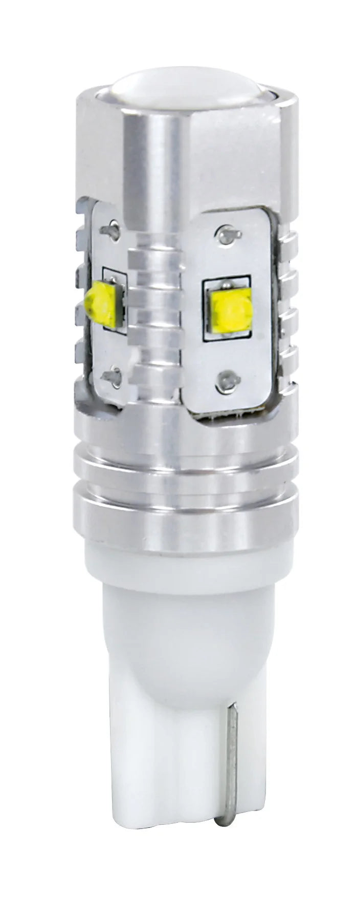 10/30V Mega-Led 45 - 5 SMD x 9 chips - (T10) - W2,1x9,5d - 2 pz  - D/Blister - Bianco - Doppia polarità