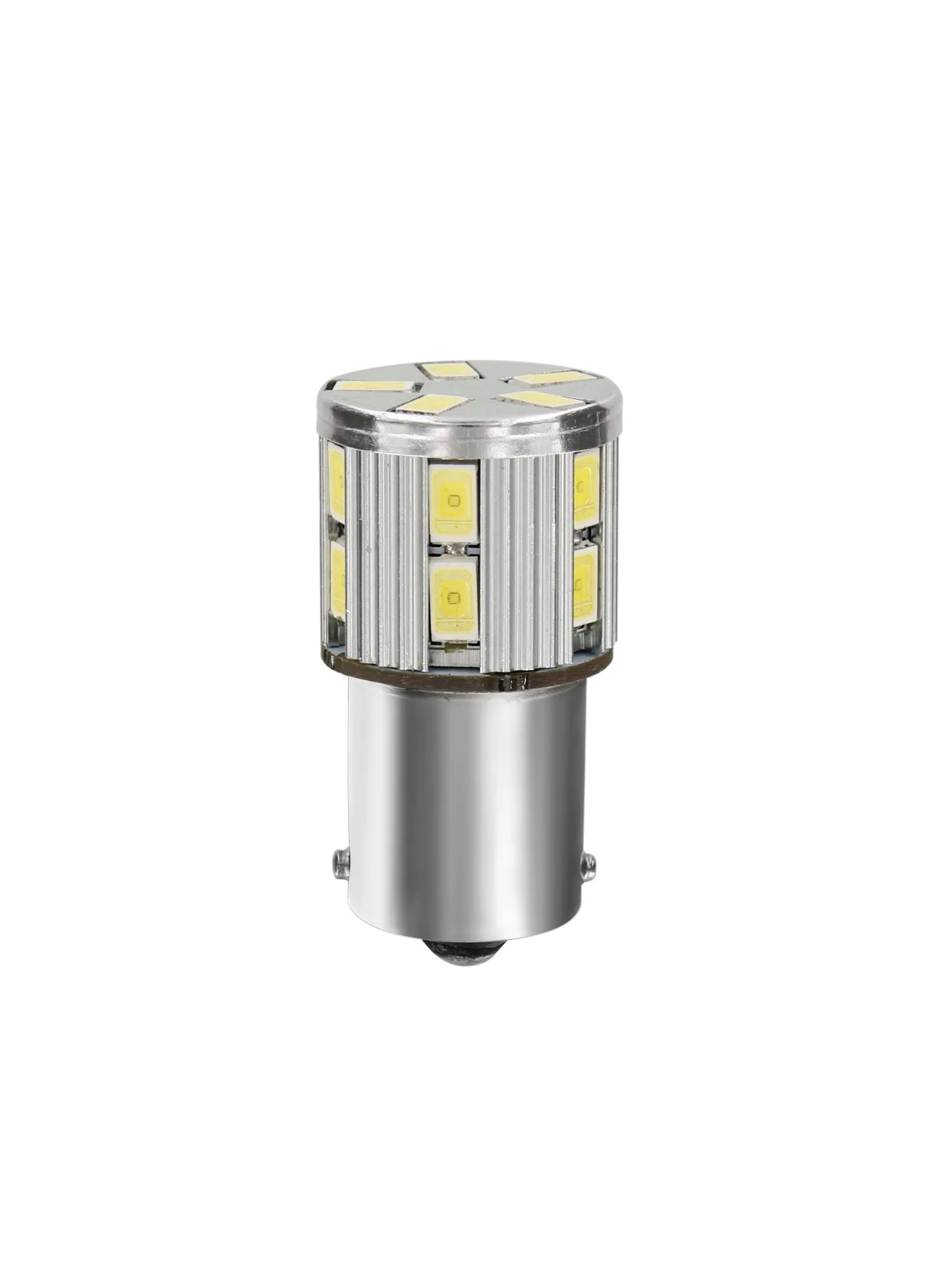 10/30V Led Series - 17 SMD x 1 chip - (P21W) - BA15s - 1 pz  - Scatola - Bianco - Doppia polarità - Resistenza incorporata