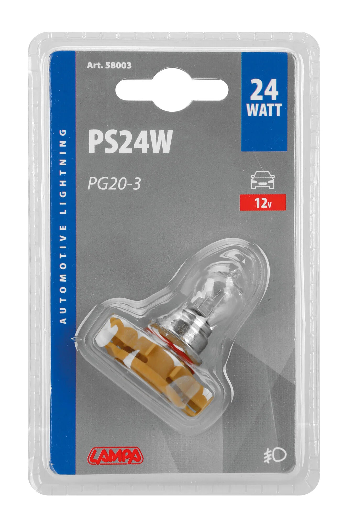 12V Lampada alogena - PS24W - 24W - PG20-3 - 1 pz  - D/Blister