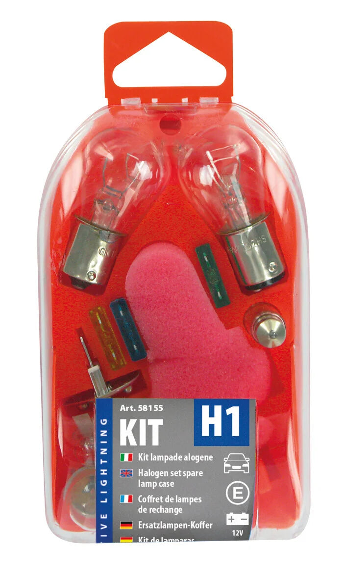 Kit lampade di ricambio 11 pz, alogena H1 - 12V