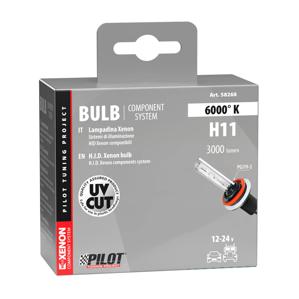 12/24V Lampadina HID Xenon 6.000K - H11 - 1 pz  - Scatola