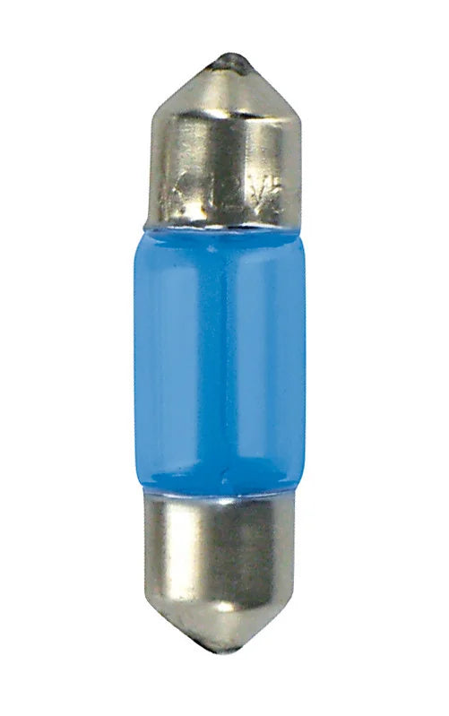 12V Lampada siluro Blu-Xe - 8x28 mm - 15W - SV7-8 - 2 pz  - D/Blister